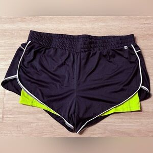 Hind Black and Neon Green Women’s Athletic Shorts
